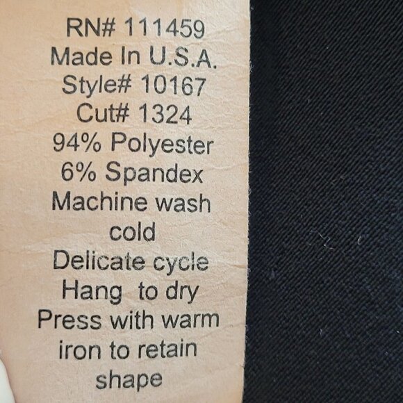 Vtg White House Black Market Sz 6 Dress Pants Wide Leg Black 14" Slit Leg Y2K - Picture 9 of 9